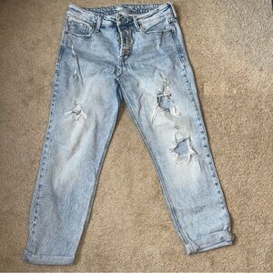 Old Navy Light Blue High Rise Distressed Jeans